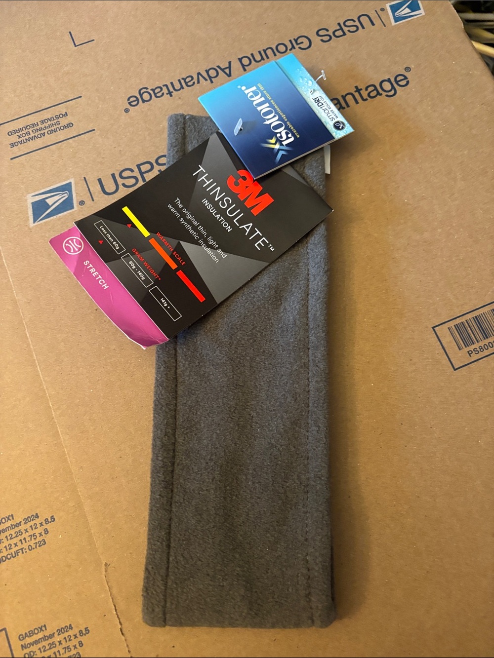 NWT isotoner Gray Thinsulate Fleece Headband